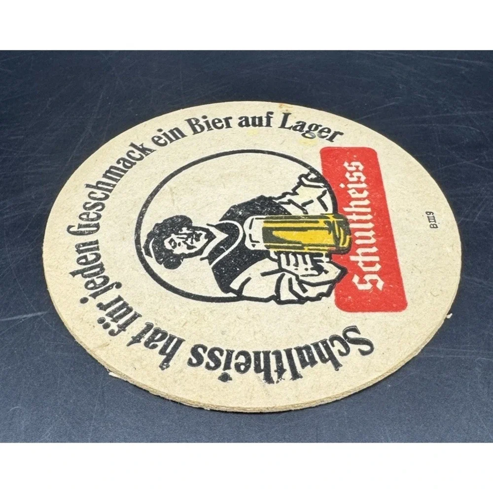 Vintage German Beer Coaster Schultheiss Berlin 1979 Deutschlandhalle